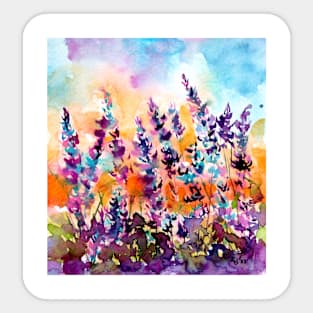 lavender field Sticker